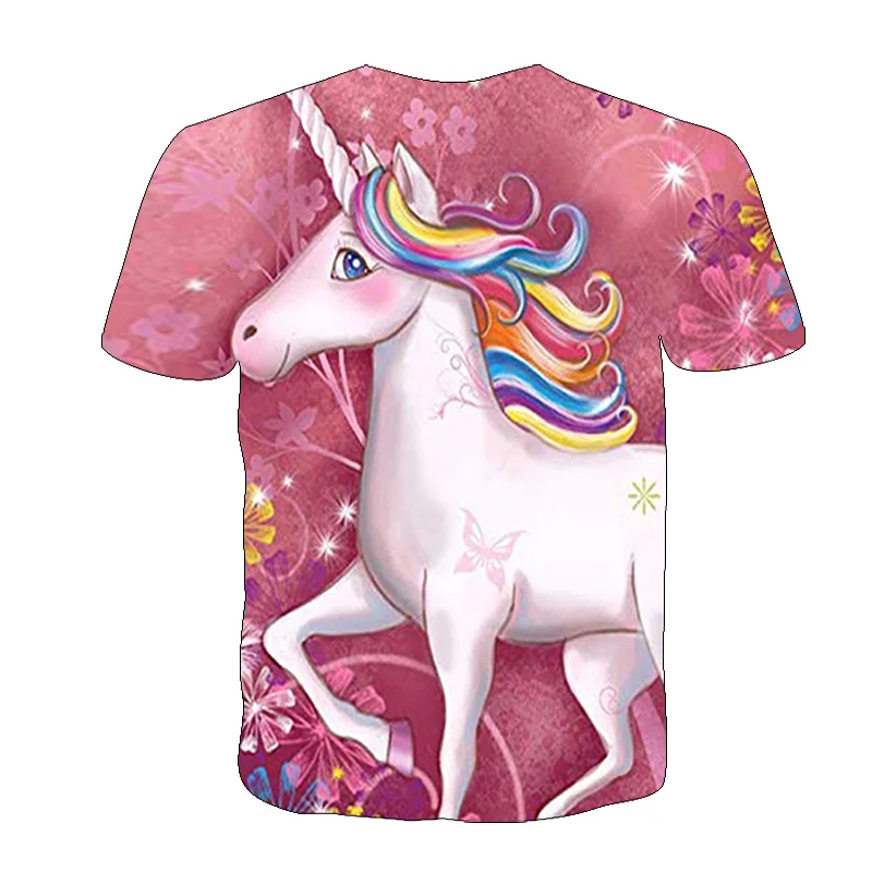 

Unicorn Cartoon 3D Print Kids Colorful T-Shirt For 4-14Y Boys Girls Kawaii Tees Streetwear Children Short-Sleeved Casual t shirt