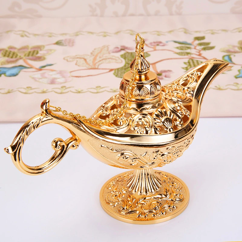 Цветная металлическая волшебная лампа Genie ретро для желаний масляная горшок