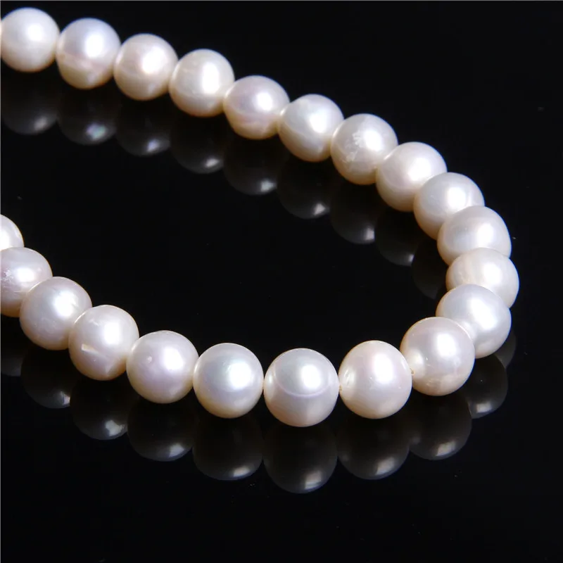 11-12mm Big Natural Pearl AA  Real Freshwater Pearl Beads Potato Round Pearl Beads For DIY Bracelet Necklace Jewelry Making 14
