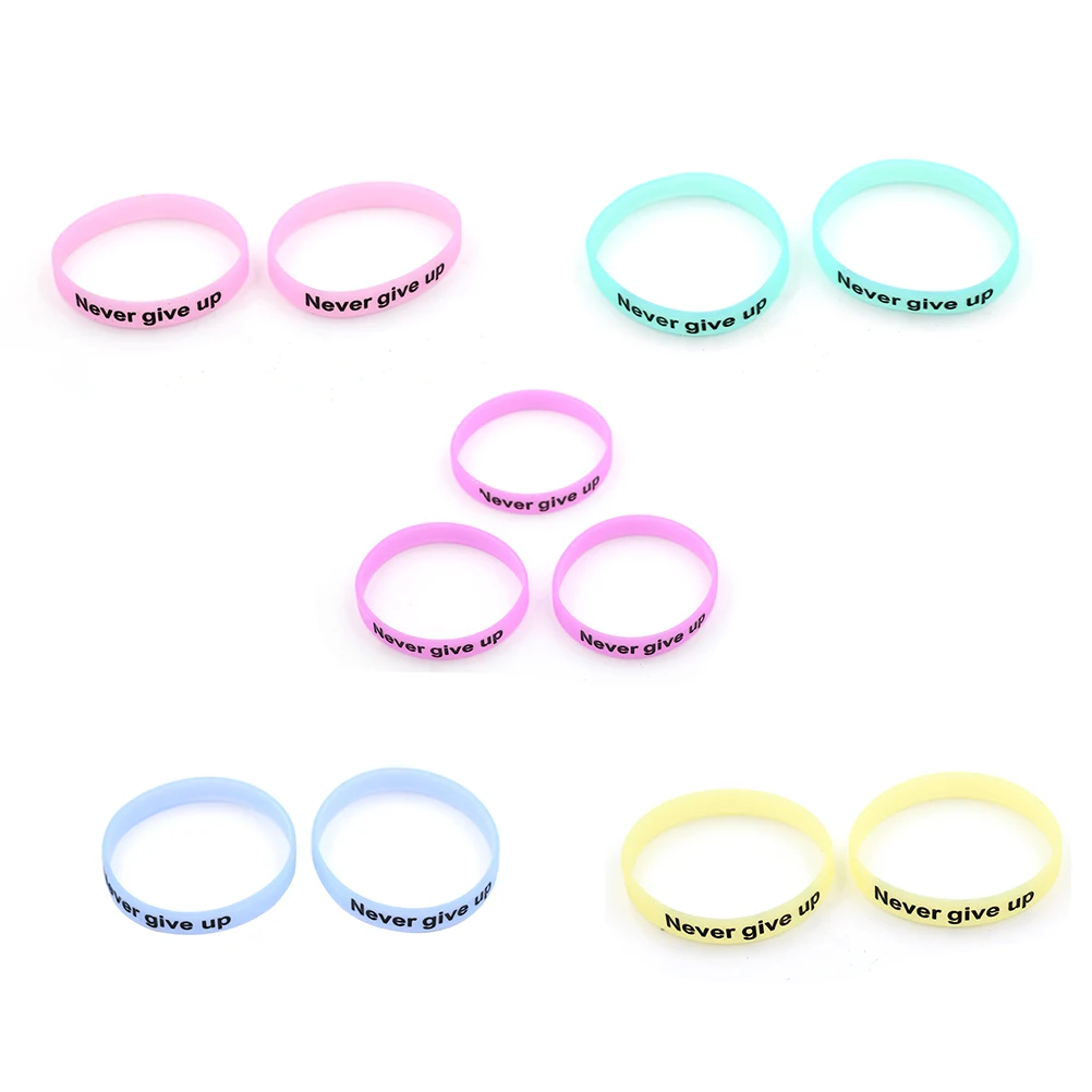 2 шт. светятся в темноте силиконовые резиновые эластичность спортивные браслет