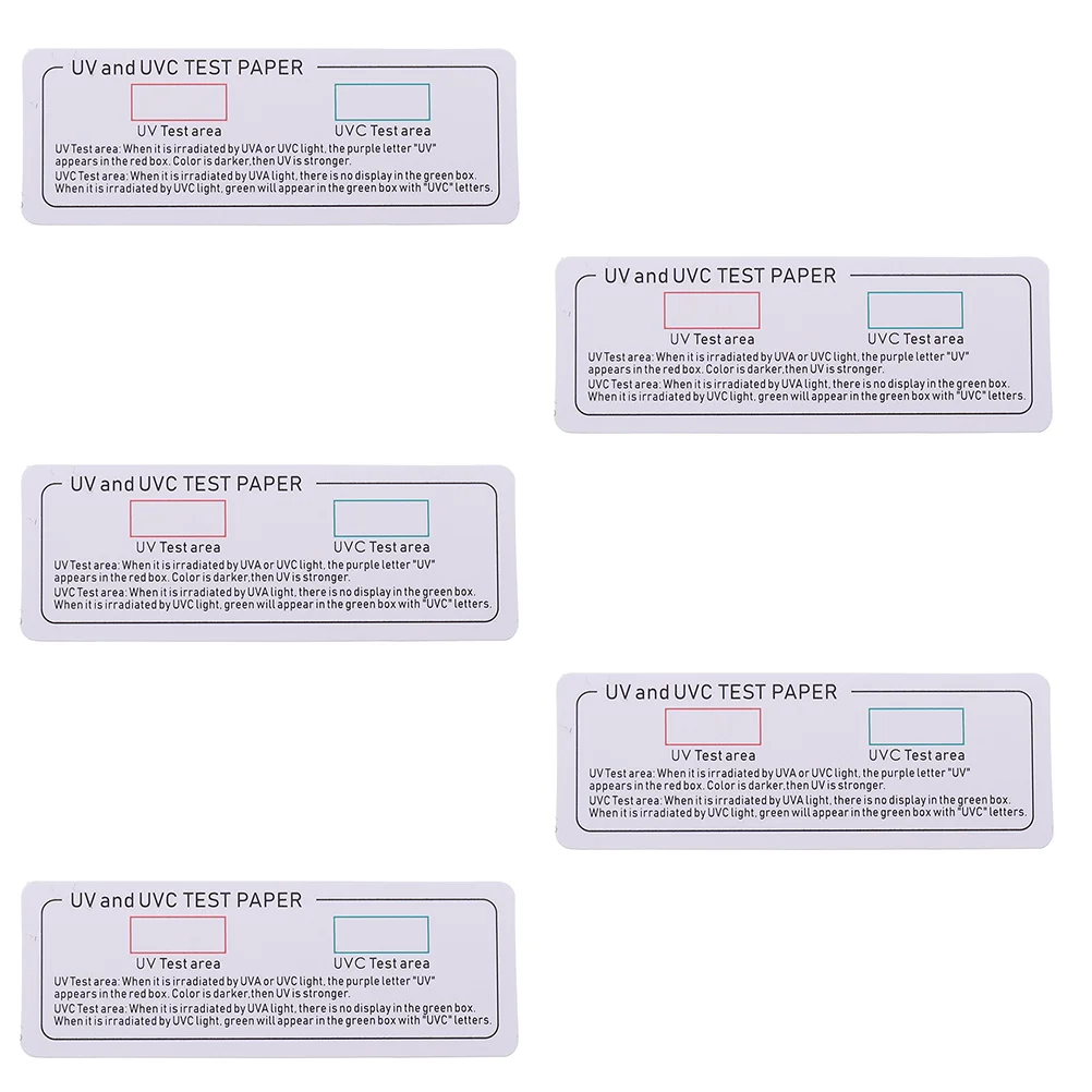 5 шт. УФ-тестовая бумага UVC ультрафиолетовые карты обнаружения обесцвечивания |