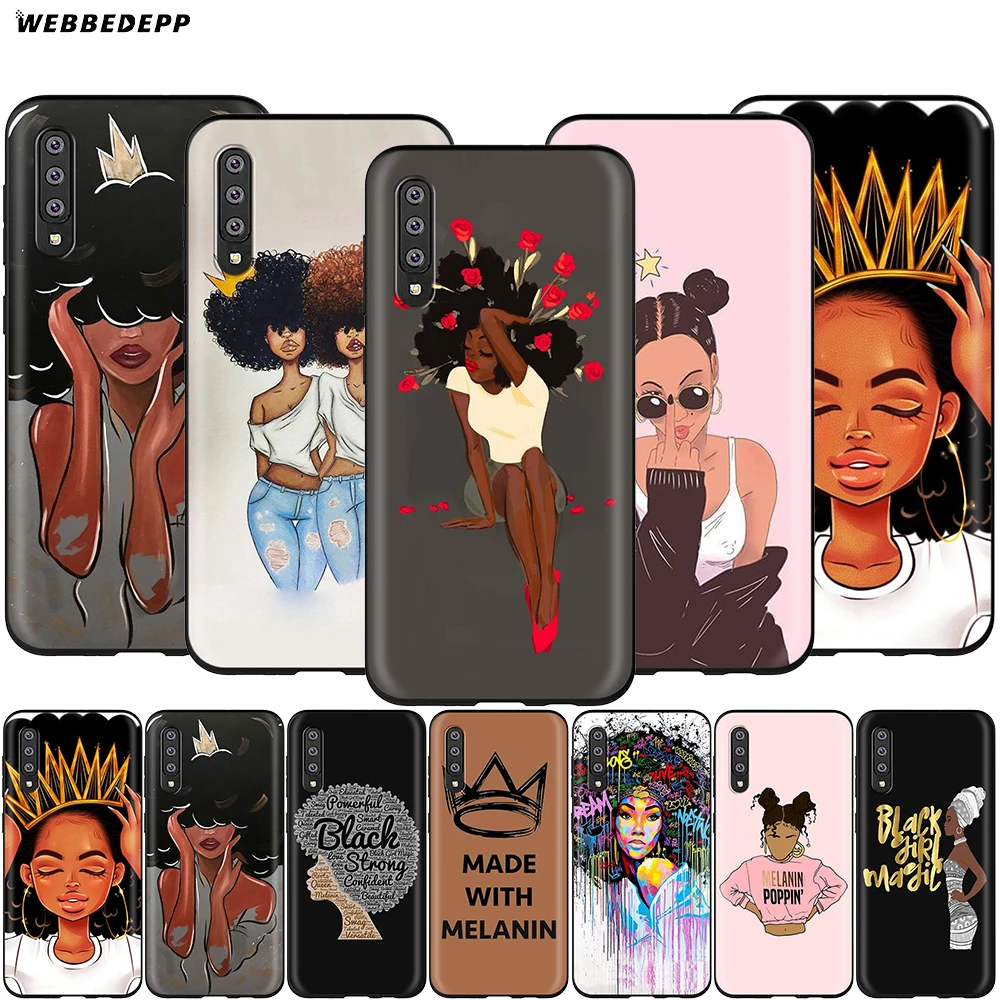 Webbedepp 2 бунц меланина попсовое чехол для Samsung Галактики S7 S8 S9 S10 Edge Plus Note 10 8 9 A10 A20 A30