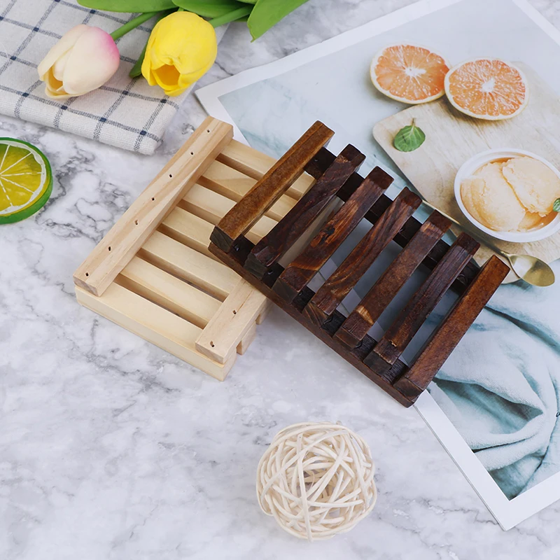 

Wooden Soap Dishes Trapezoid Soap Dish Natural Bamboo Soap Box Bath Holder Soap Ecological Care for Bath Shower Plate Bathroom