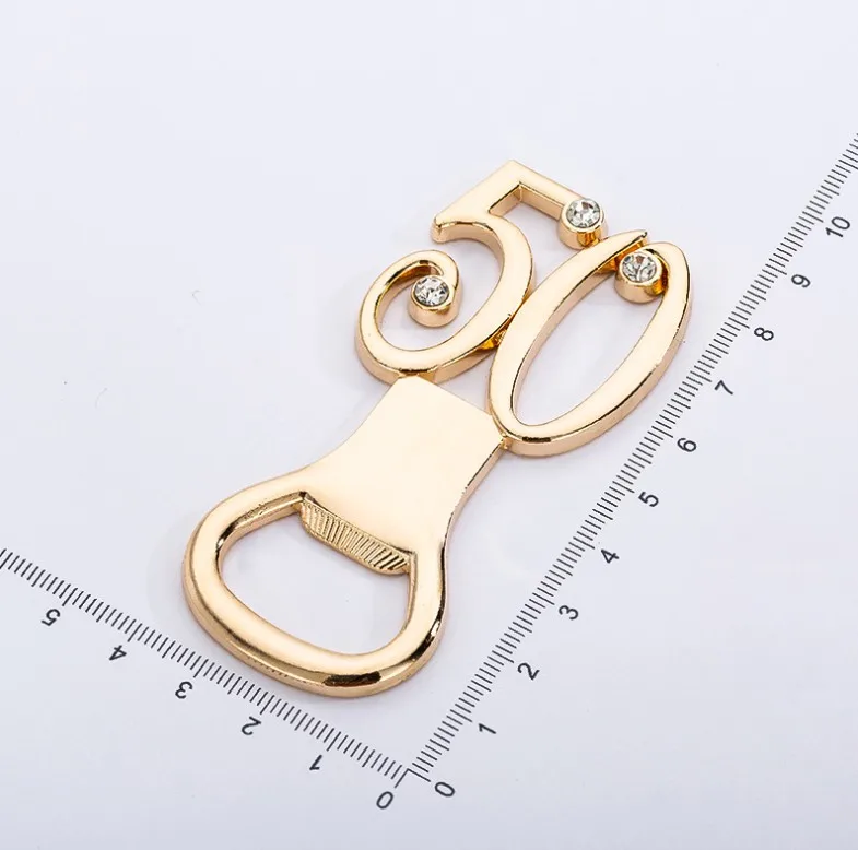 Легкие открыватели для бутылок Стразы 50th Openers подарки на день рождения сувенир