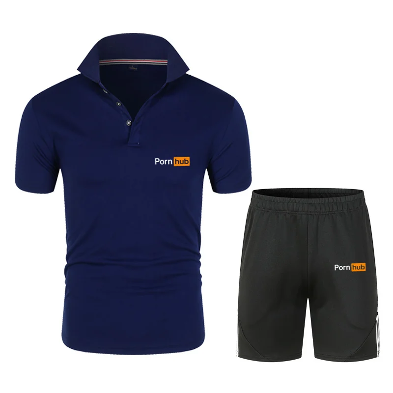 

Summer New Brand High Quality Casual Sports Suit Men's Short Sleeve POLO Shirt + Shorts Suit Short Sleeve T-shirt Sports Suit