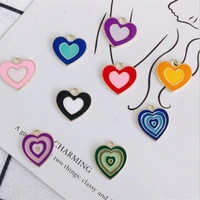 20pcslot new creative heart charms pendant connectors for diy earrings necklace jewelry making accessories