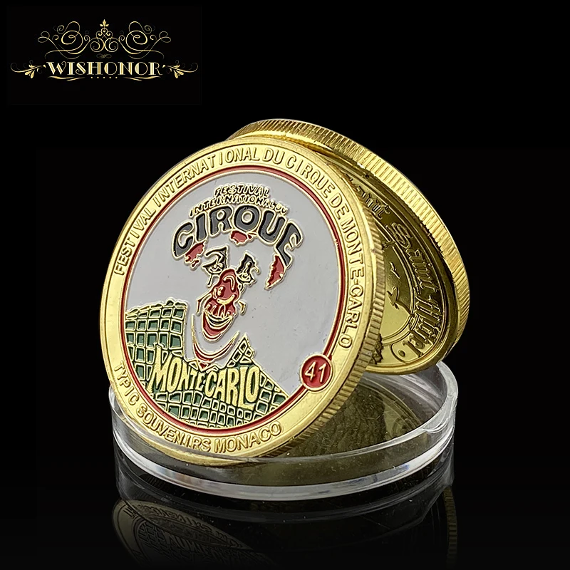 Wishonor 24-каратная позолоченная металлическая монета, 41th фестиваль, золотая монета, редкая позолоченная Коллекционная Красивая сувенирная коллекция Wishonor 24-каратная позолоченная металлическая монета, 41th фестиваль, золотая монета, редкая позолоченная Коллекционная Красивая сувенирная коллекция