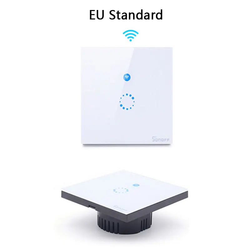 Sonoff сенсорный выключатель ЕС/США WIFI роскошная сенсорная панель беспроводное