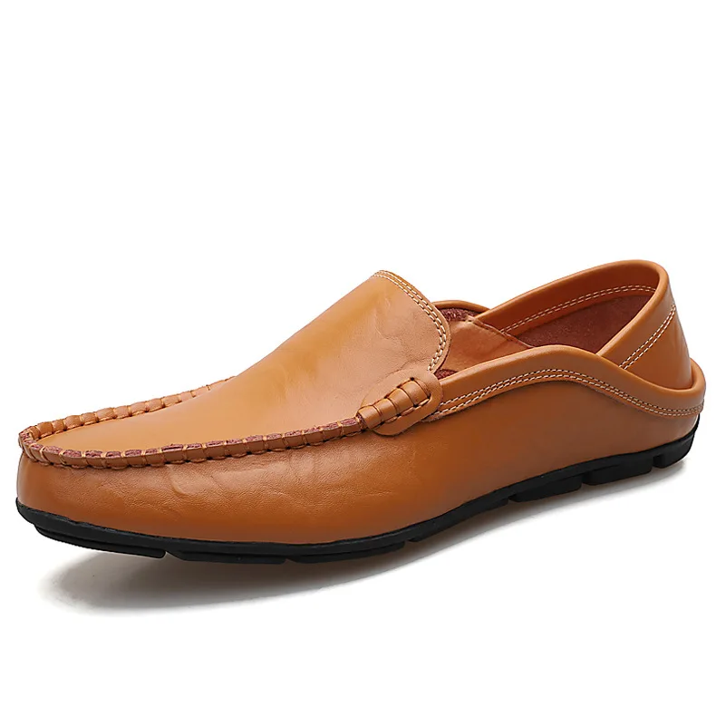 

2019 Men Shoes Casual Genuine Leather Mens Loafers Moccasins Designer Slip On Boat Shoes Classical Chaussure Homme yuj8