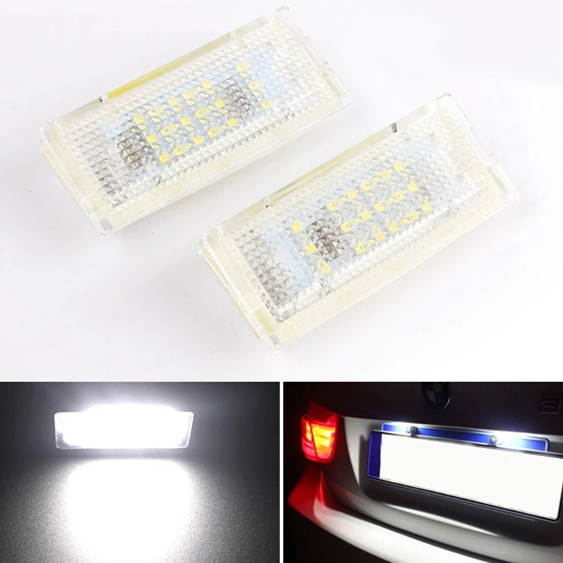 

2 Pieces Led License Plate Light Led Canbus Auto Tail Light White LED Bulbs for BMW- 3Er E46 4D 98-03 Car Accessories