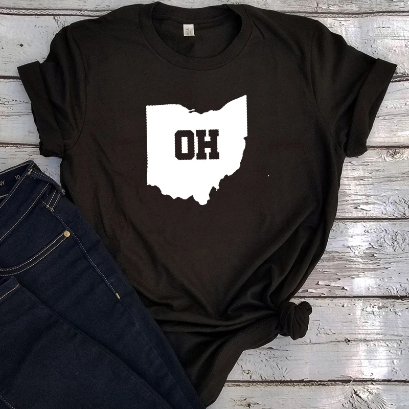 

Ohio Shirt Couple Tshirt 2021 Women Ohio State Gifts Funny Couples 2021 Women Fashion Clothing Matching Print O-Neck