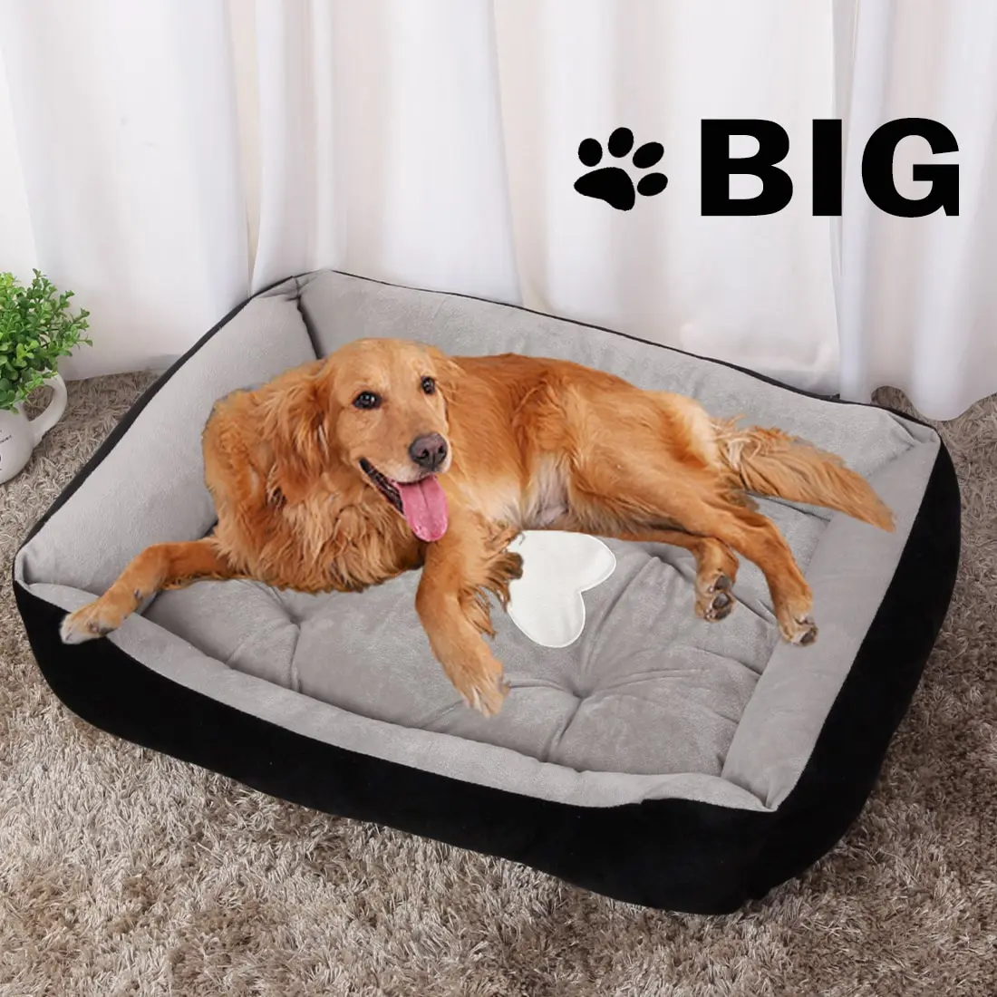 Теплая кровать для домашних животных маленьких средних и больших собак мягкая