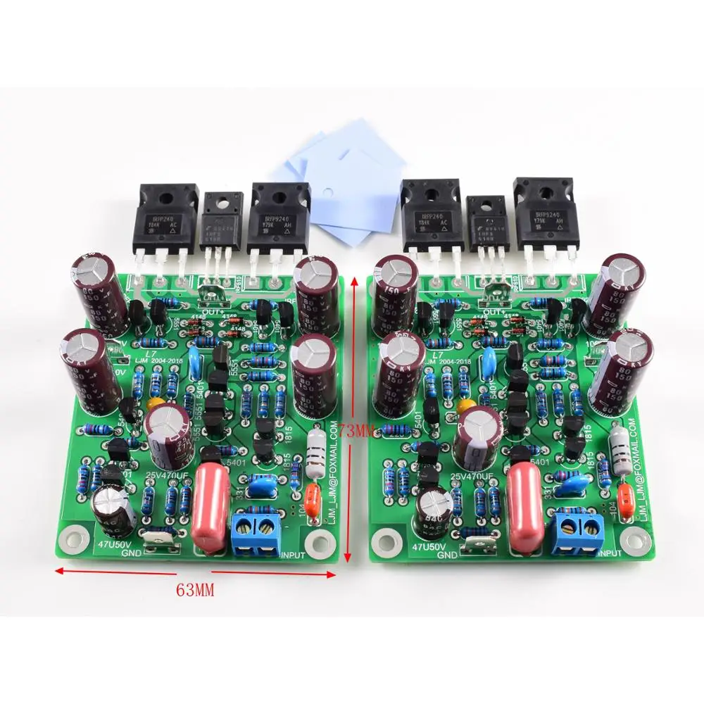 2 шт./пара 300 вт до 350WX2 Плата усилителя класса AB MOSFET IRFP240 IRFP9240 L7 аудио HIFI усилитель
