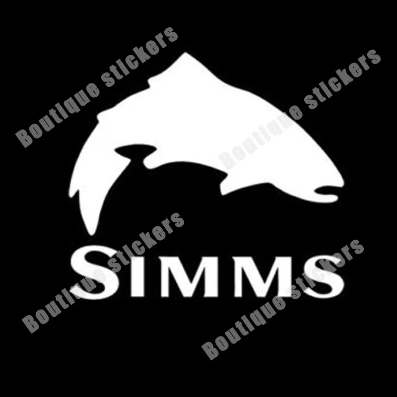 Simms Рыбалка Спорт на открытом воздухе форель виниловая наклейка наклейка на окно автомобиля кулер грузовик бампер ботинка художественный узор аксессуары для лобового стекла