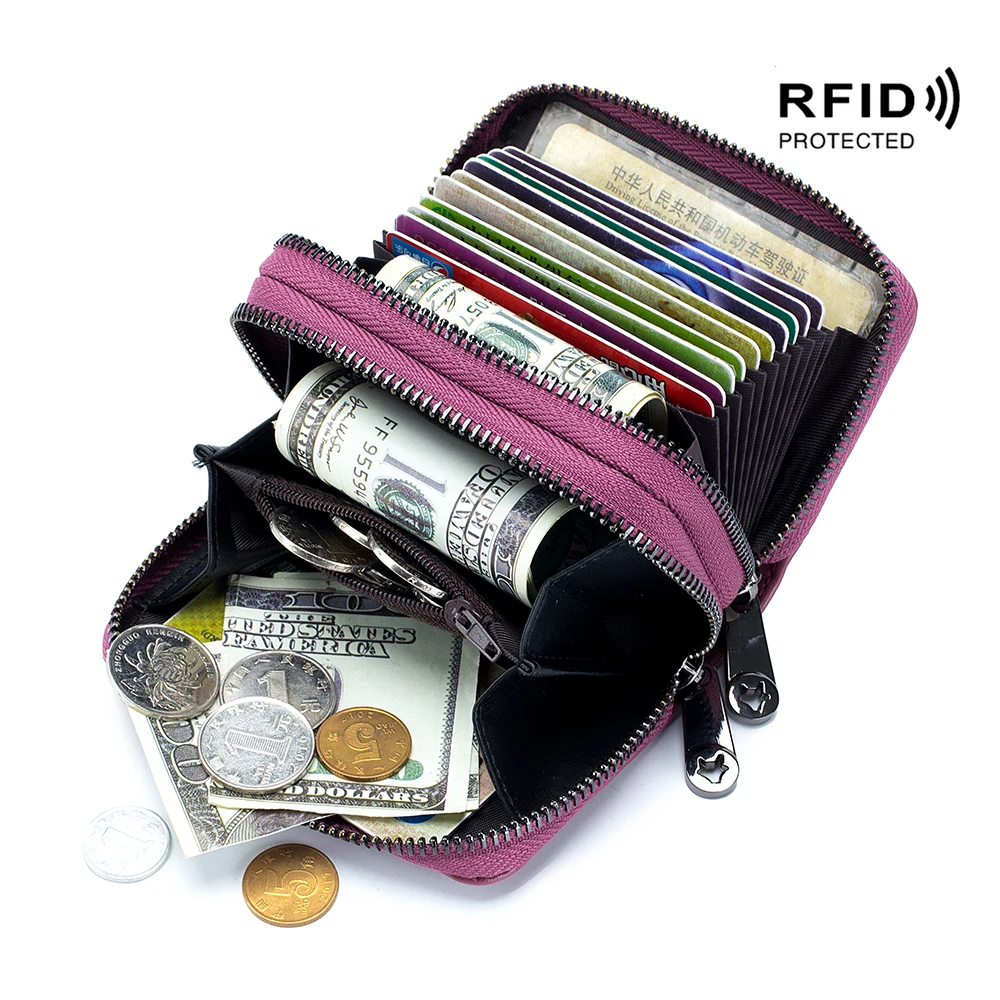 Женский кошелек для кредитных карт, с RFID-защитой