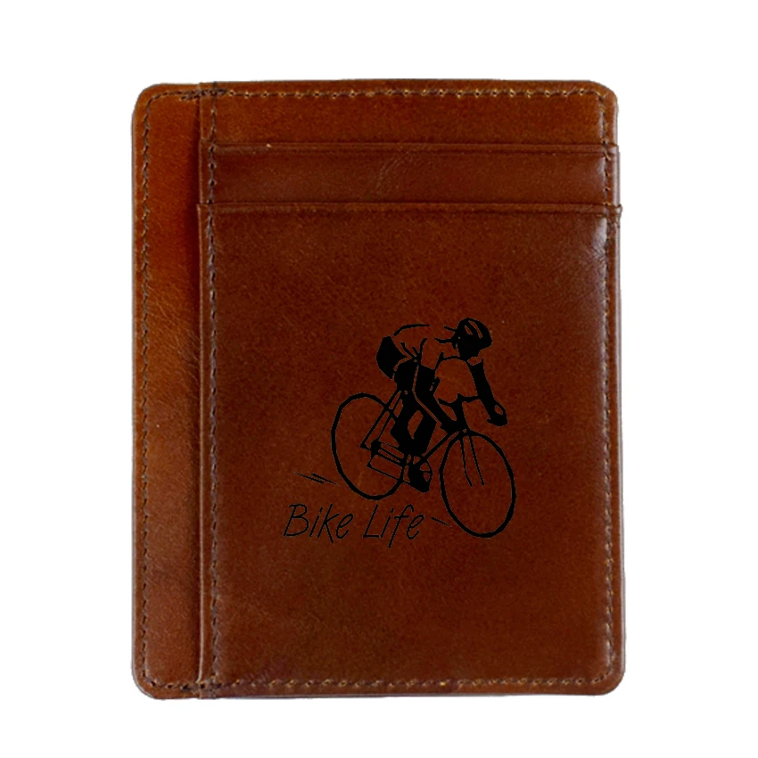 Мужской кошелек из натуральной кожи с гравировкой|Держатели для карт и пропусков| |