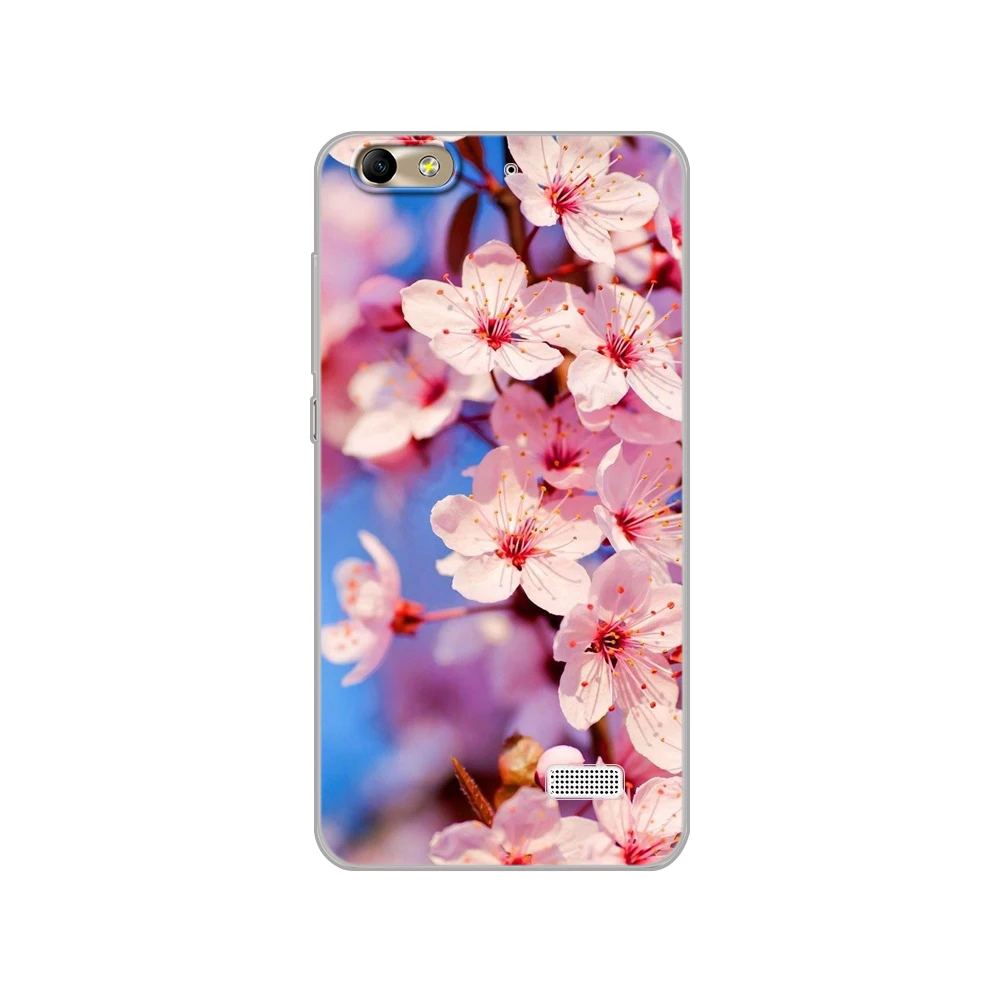 cover phone case for huawei honor 4C soft tpu silicon transparent back cover 360 full protective printing clear coque