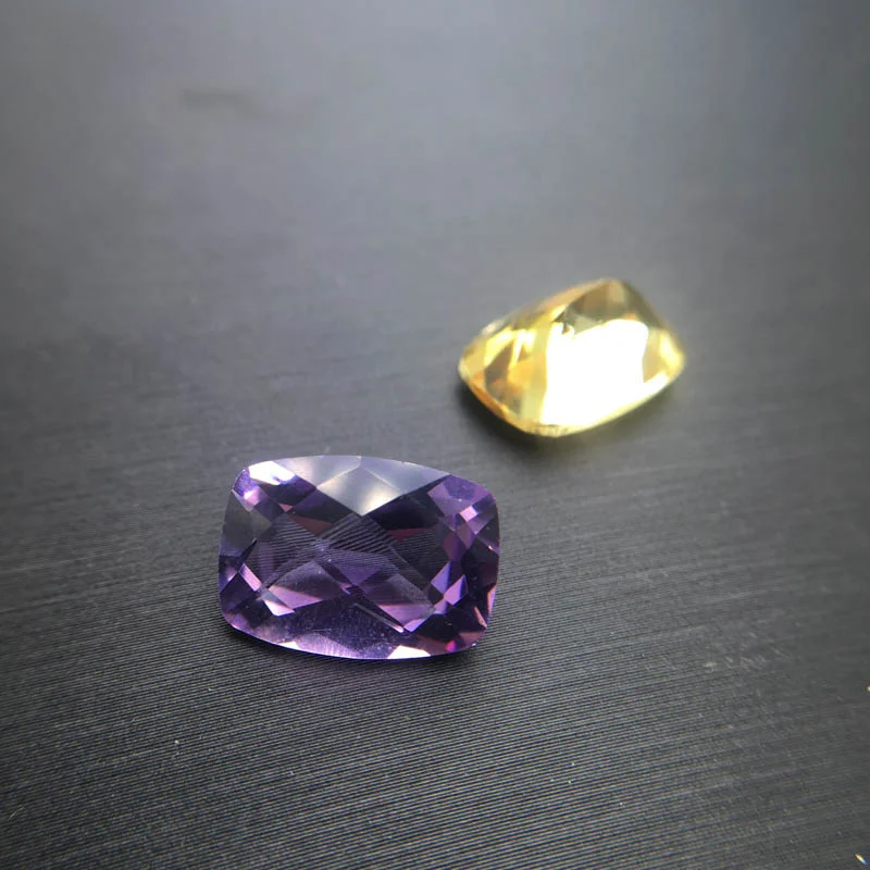 Кольцо с натуральным аметистом и Цитрином серебро 925 пробы|Кольца| |