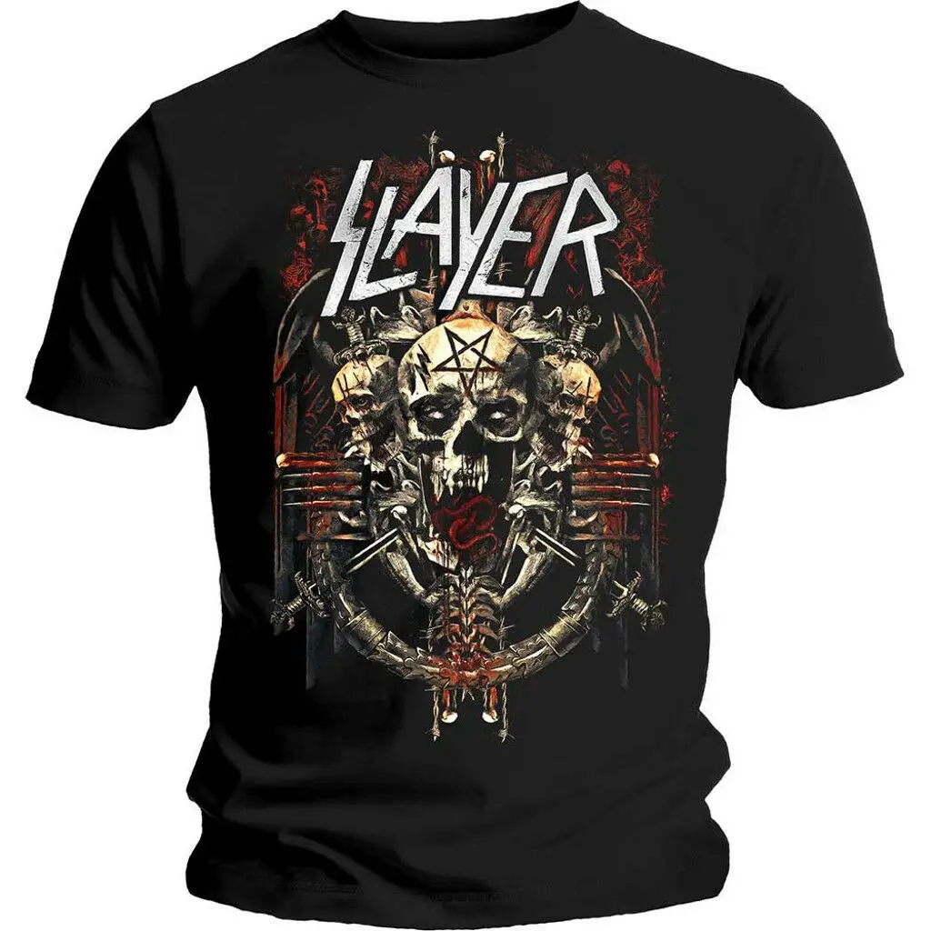 

Slayer 'Demonic Admat' T-Shirt - NEW & OFFICIAL! Fashion Men And Woman T Shirt Free Shipping