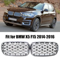 abs electroplating meteor net for bmw f15 x5 14 16 year chrome diamond kidney grille replacement auto parts