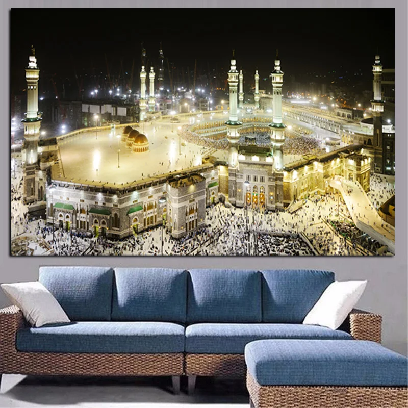 Пейзаж исламский священный картина маслом мечеть мусульманская архитектура