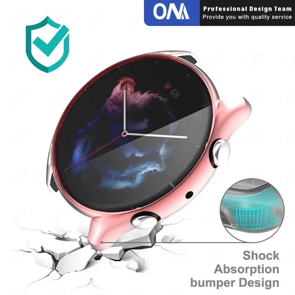 Защитный чехол для экрана Huami Amazfit GTR 3 / Pro мягкий термополиуретановый умных часов