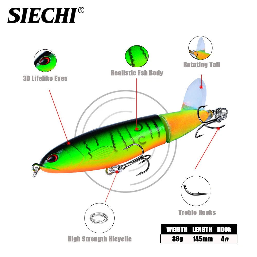 Приманка для рыбной ловли SIECHI 1 шт. блесна 36 г 145 мм глубина блестящая