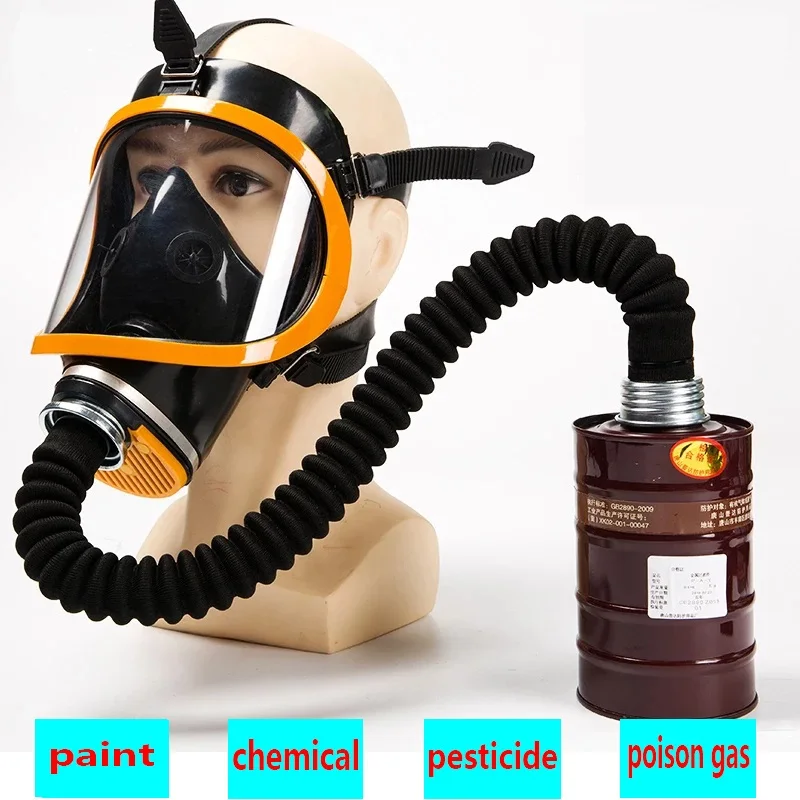 

Chemical Respirator Gas Mask Fully Enclosed/Fire Protection Spray Paint Pesticides Electric Welding Activated Carbon Face Mask