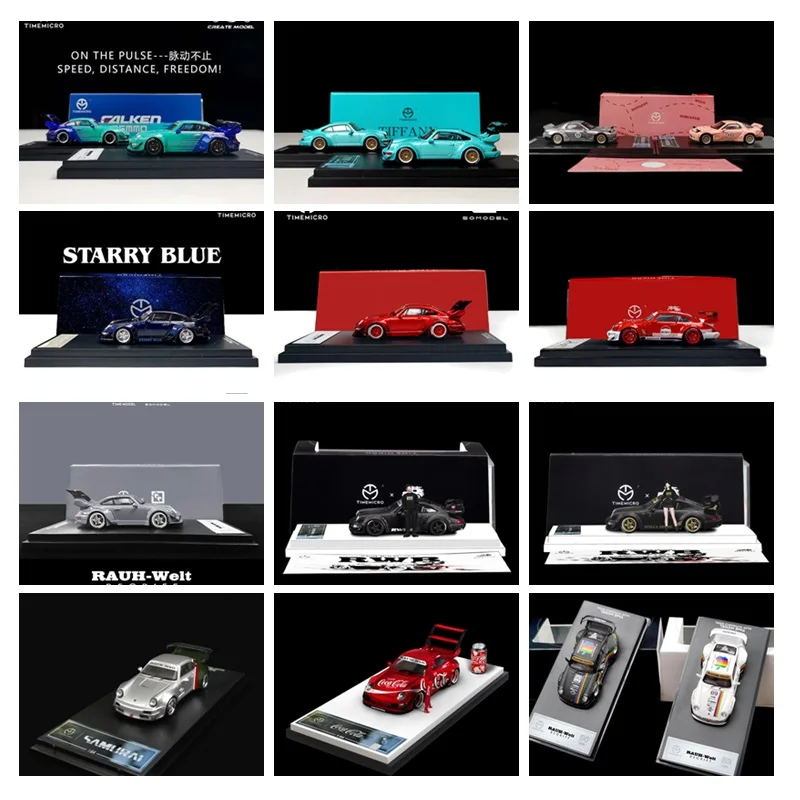 TimeMicro 1:64 RWB993 964 Wide-body Custom Car Martini PinkPig FALKEN Apple Diecast Model | Игрушки и хобби