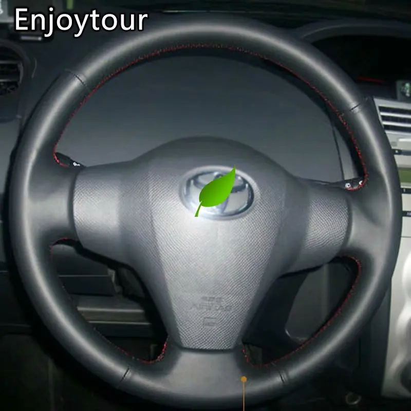 

Кожаные Ручные Швейные чехол рулевого колеса автомобиля 38 см аксессуары для Toyota Yaris Vitz Vios Belta 2008 2009 2010 2011 2012 2013