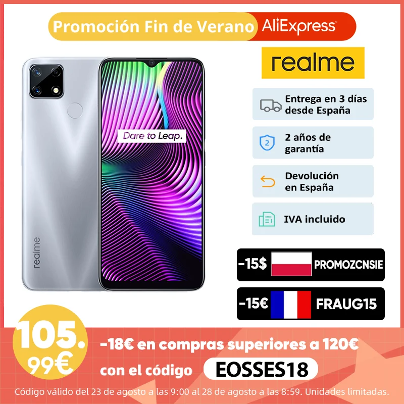 Смартфон realme 7i 4 + 64 ГБ Процессор MTK Helio G85 тройная камера 48 МП 6000 мА · ч 18