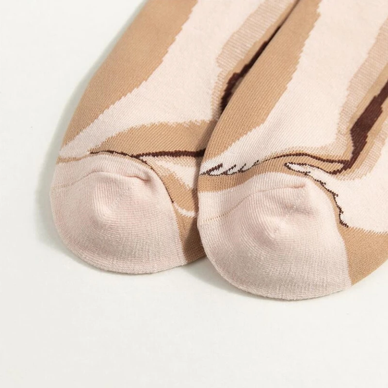 2 шт./1 пара женские носки забавные милые модные яркие Botany листья лотоса цветочные