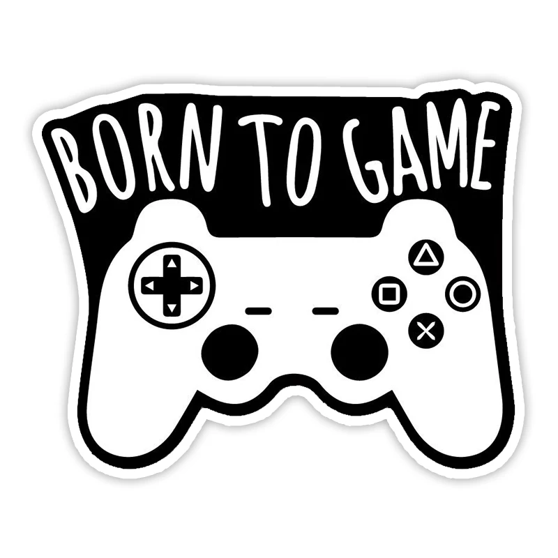 

S40654 # различные размеры ПВХ самоклеящаяся наклейка Born To Be A Gamer Автомобильная наклейка водонепроницаемые Автомобильные украшения на бампер ...