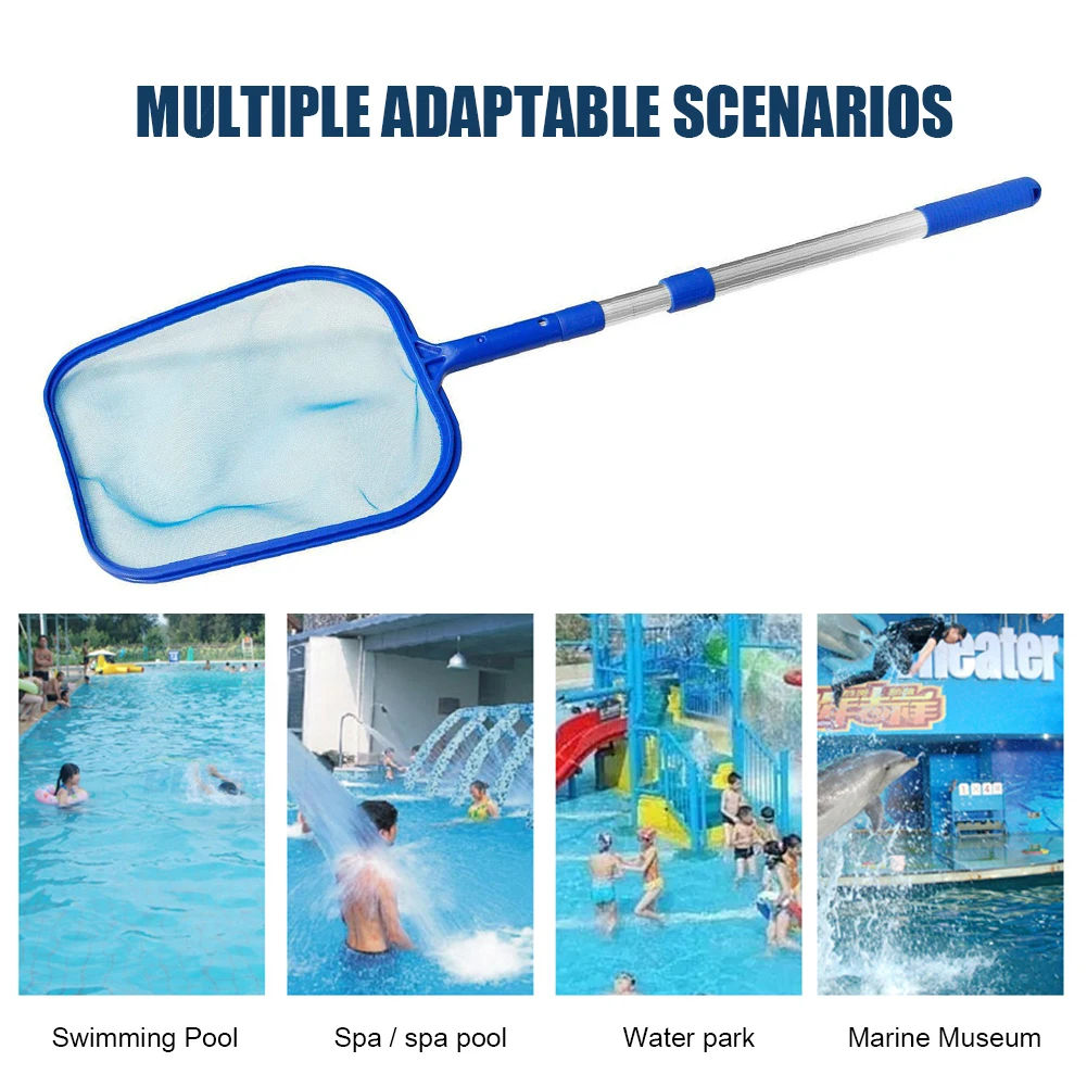 

Swimming Pools Leaf Skimmer Net with 105cm Aluminium Telescopic Pole Pool Rubbish Cleaning Rake Leaf Mesh Swimming Pool Accessor