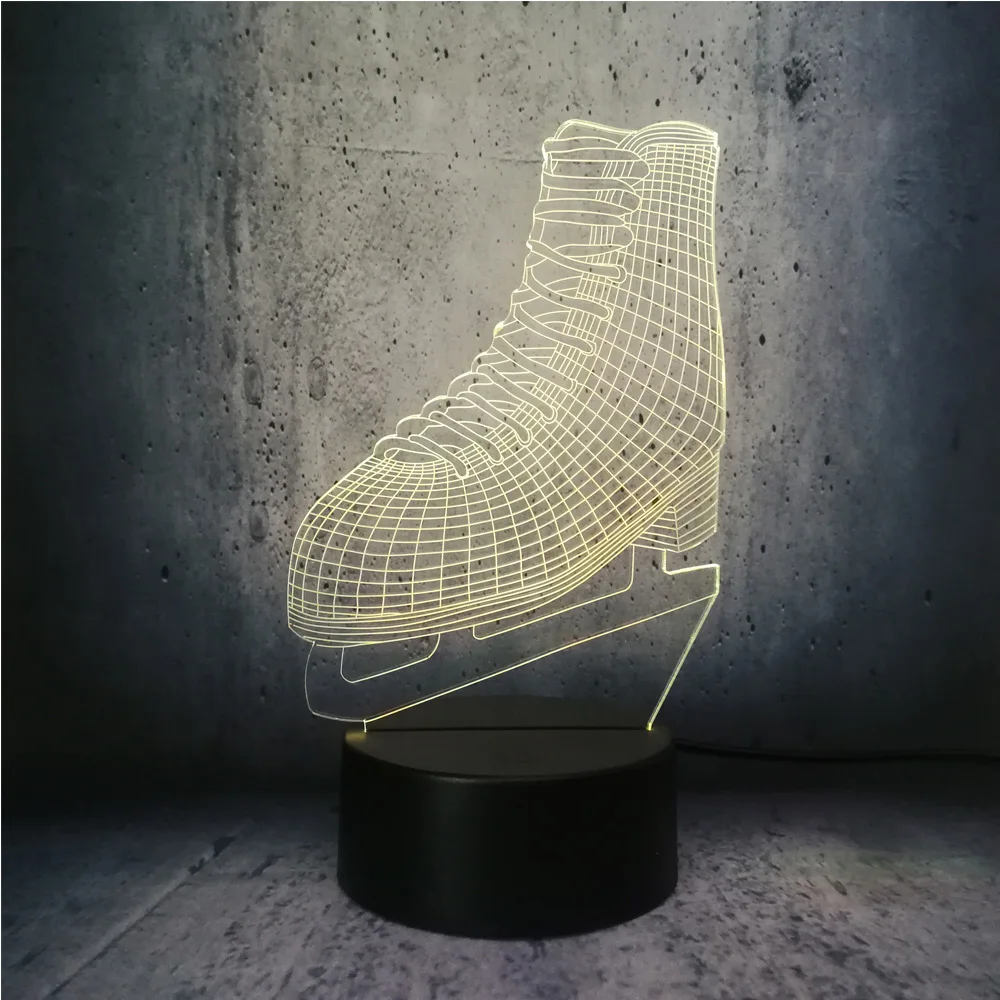 Новинка обувь для хоккея и скейта с лезвием льда светодиодсветодиодный лампа 3D