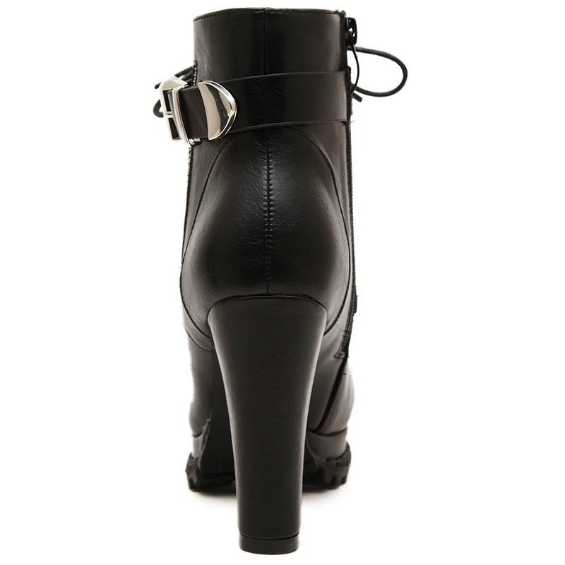 Ботильоны на платформе Женская зимняя обувь с вырезами высоком каблуке Женские