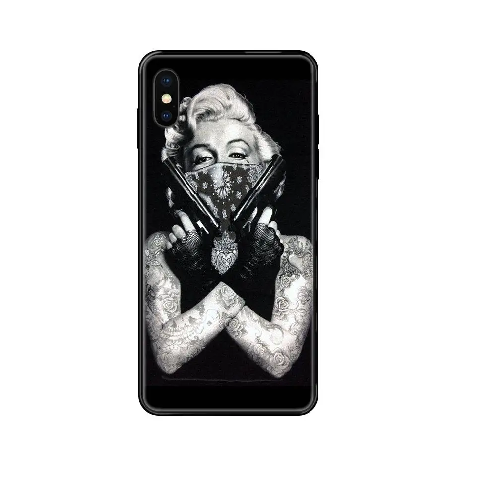 Marilyn Monroe Tattoo Guns Gangster TPU Capa For Redmi 3S 4X 4A 5 5A 6 6A 7 7A 8 8A 8T 9 9A K20 K30 S2 Y2 Pro Plus Ultra | Мобильные