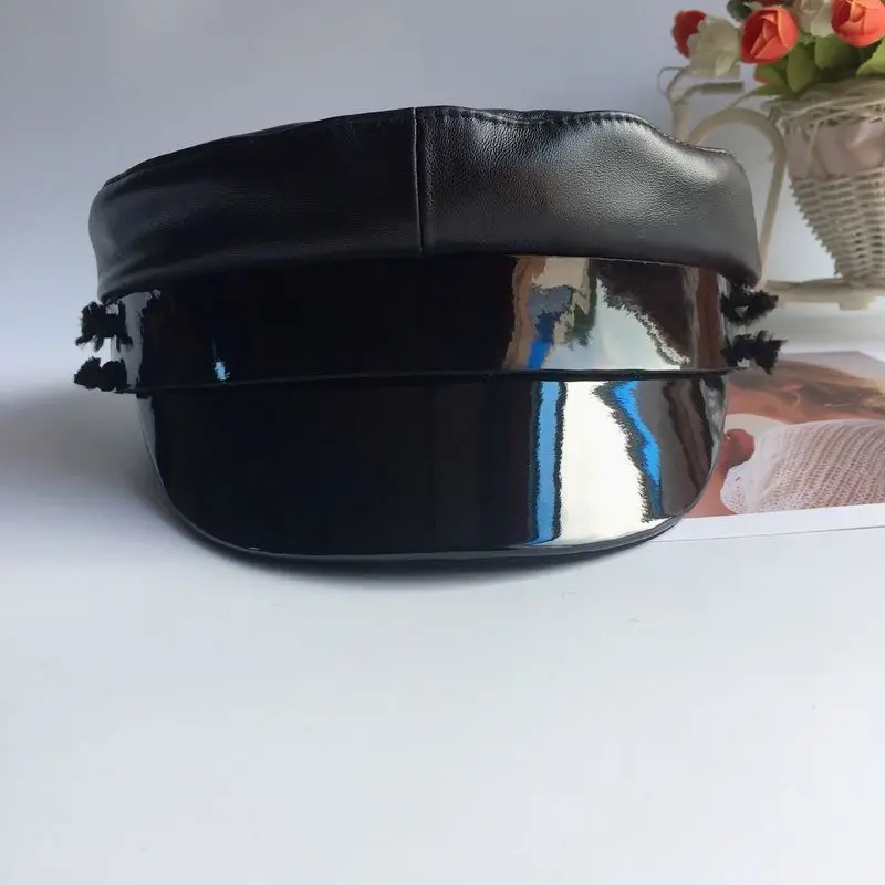 Темно синяя кепка Женская британская ретро шляпа Newsboy Студенческая шапка мужская