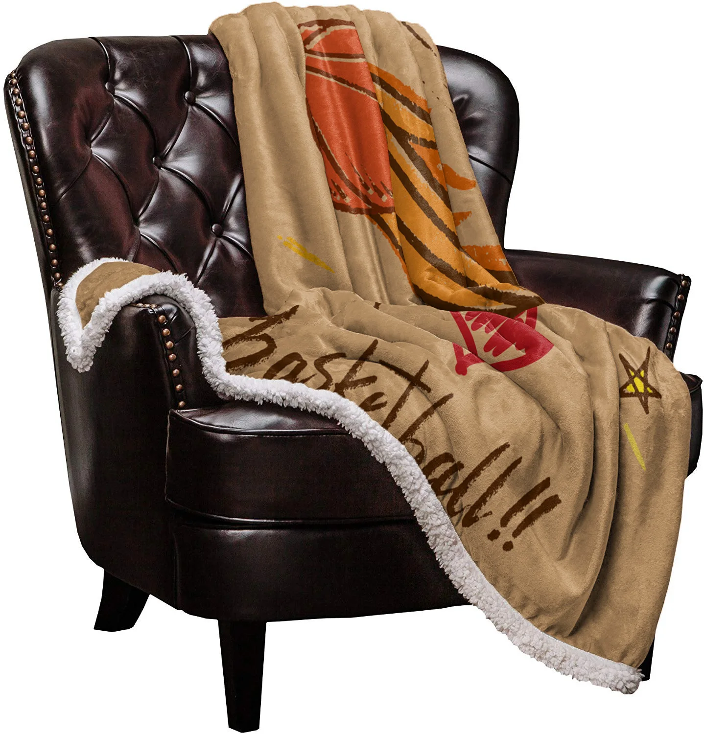 Двойной ягненок кашемировое одеяло диван зима супер теплый пентаграмма