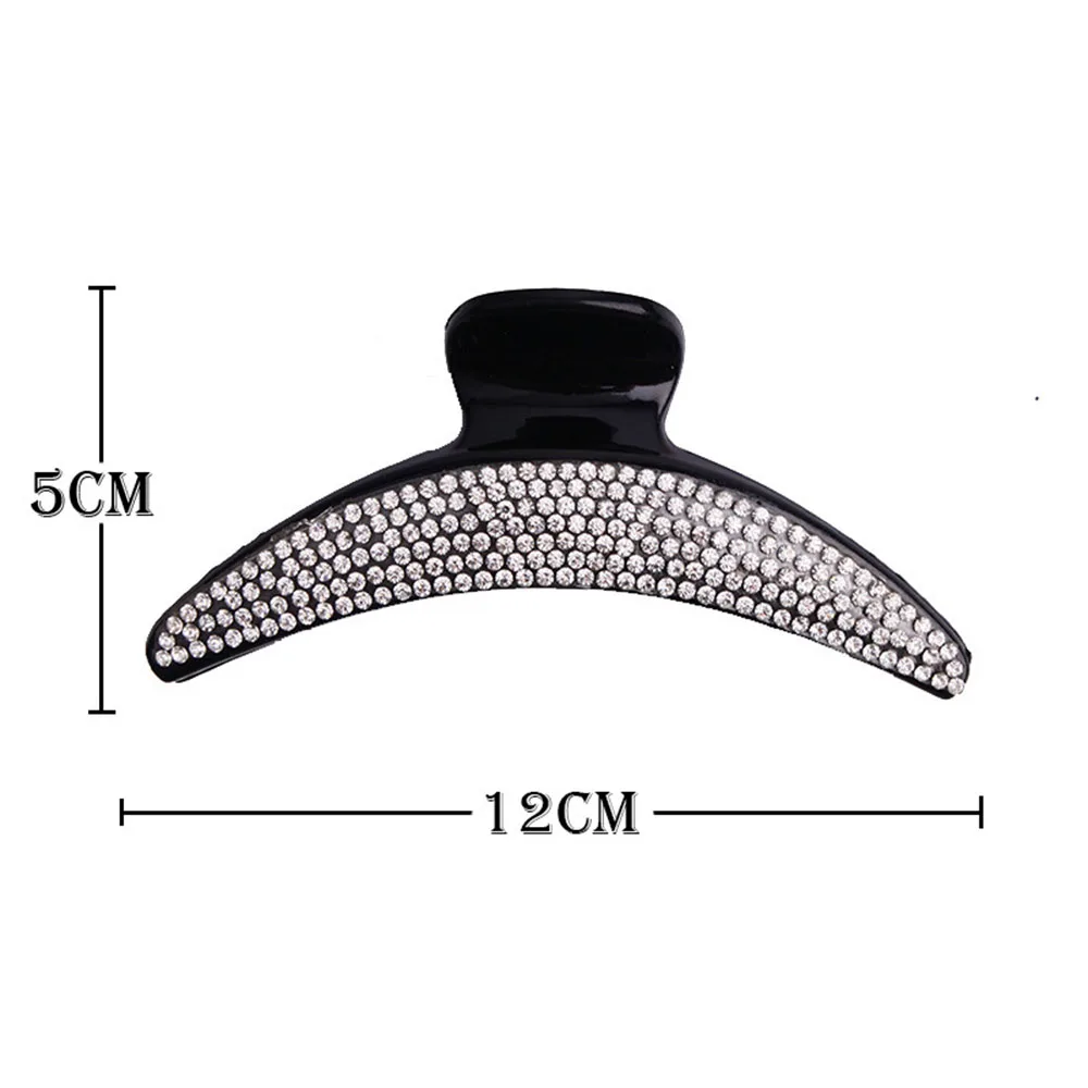 Крупные заколки для волос с кристаллами женщин и девочек модный элегантный зажим