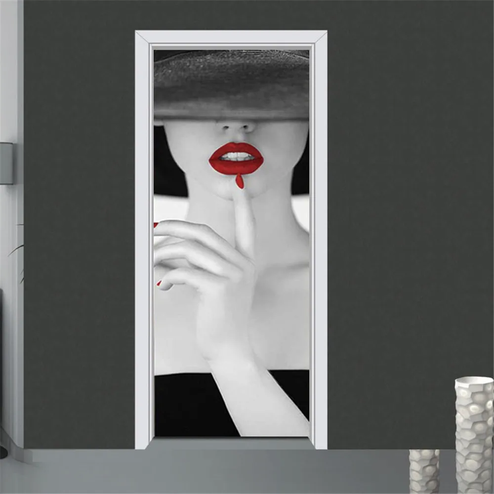 

Vinilo Door Decoration Stickers Papier Peint PVC Adhesive Wall Decals Imitation Wall Sticker Peel And Stick Wallpaper Home Decor