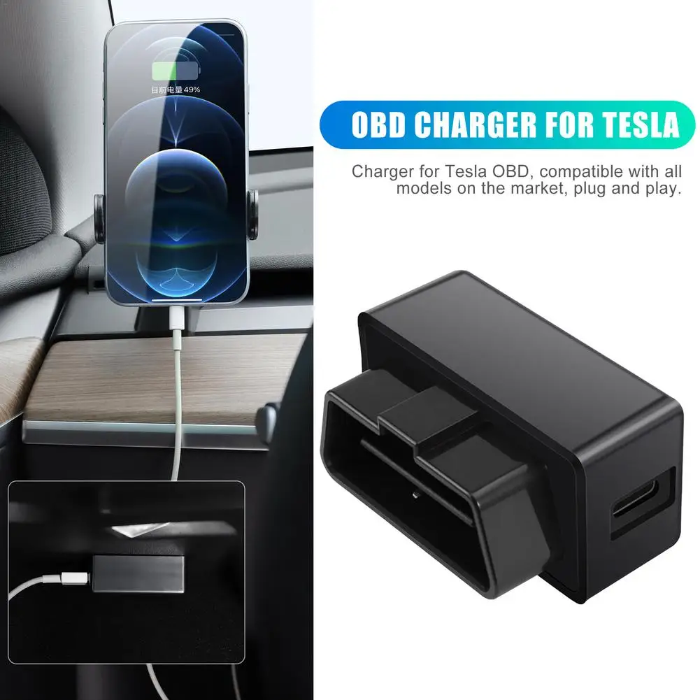 

Автомобильное зарядное устройство OBD мобильный телефон, двойной порт USB 5 В/2,1 А, скрытая Быстрая зарядка для смартфонов 3/Y/X