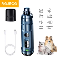 rojeco n30 rechargeable dog nail grinder electric pet nail clipper for dogs automatic cat claws cutter dog nail clippers trimmer
