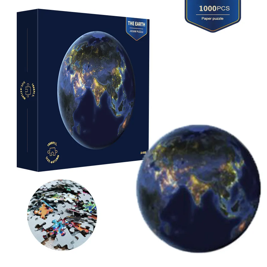 

Jigsaw 1000 Pieces Circular Puzzles Adults Decompression Toys For The Earth Picture Puzzle Drewniane Juguetes