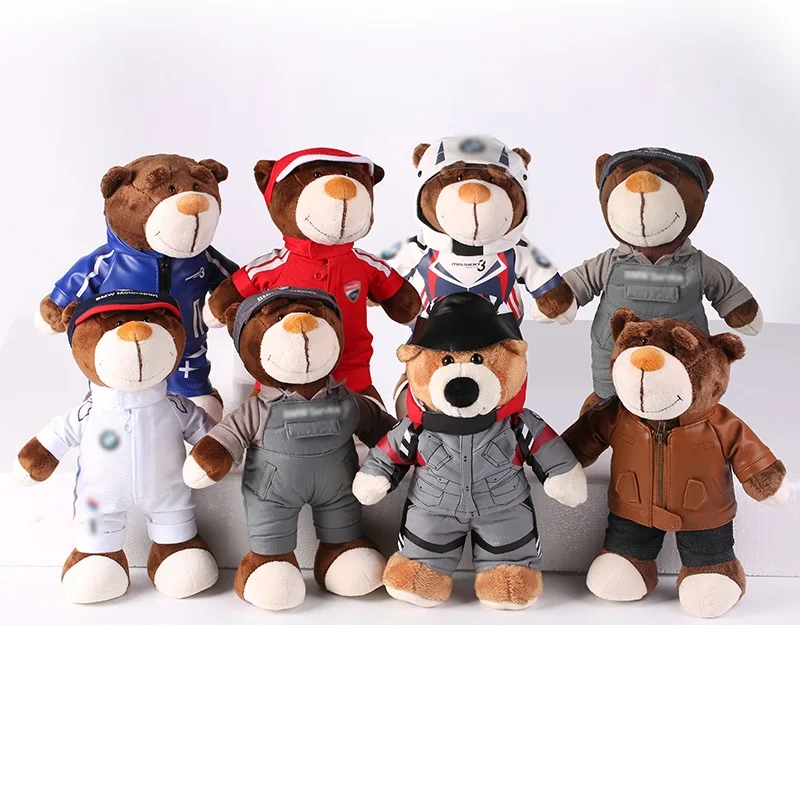 

Одежда байкерская куртка гоночный шлем медведь плюшевая игрушка локомотив медведь мягкие плюшевые игрушки кукла мотоцикл