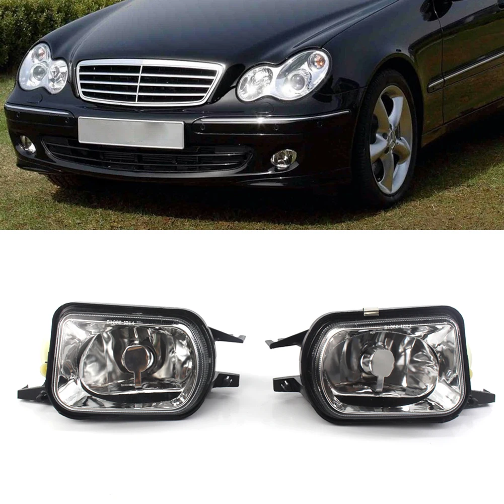 

Fog Light ABS+PC for Mercedes Benz C230 C240 C32 AMG C320 CL500 CL600 SLK230 SLK320 Front Driving Fog Lamps Clear Lens
