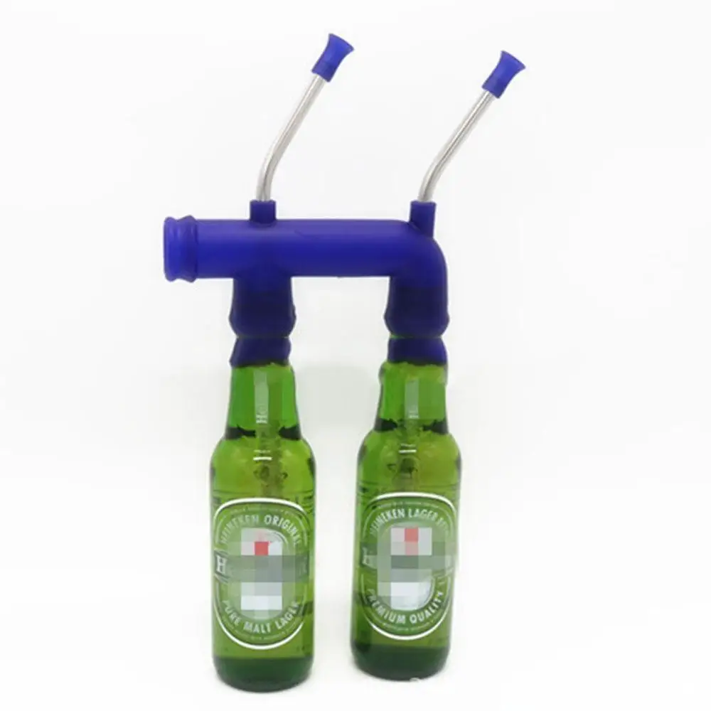 Двойной пиво трубка Пивной диспенсер для Колледж вечеринок Рождественский день