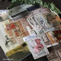 50 sheets mixed pack retro washi paper stickers old newspaper book pages scrapbooking decorate backing paper material