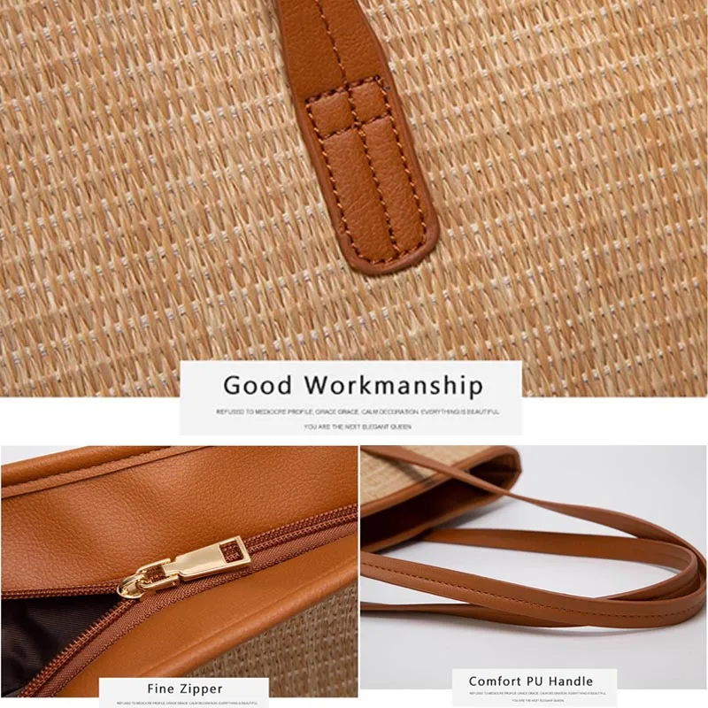 Wahyah летняя сумка из ротанга тканые Сумки искусственной кожи клатч женская