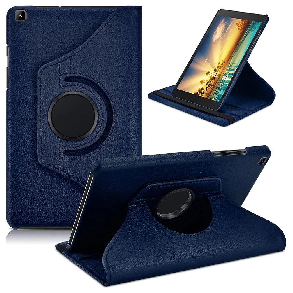 

For Samsung Galaxy Tab A 8.0 2019 SM-T290/SM-T295 Tablet Cover 360 Rotating Bracket Flip Leather Cover with Auto Wake/Sleep+Pen